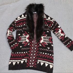 Romeo & Juliet Faux Gfur Sweater/Jacket